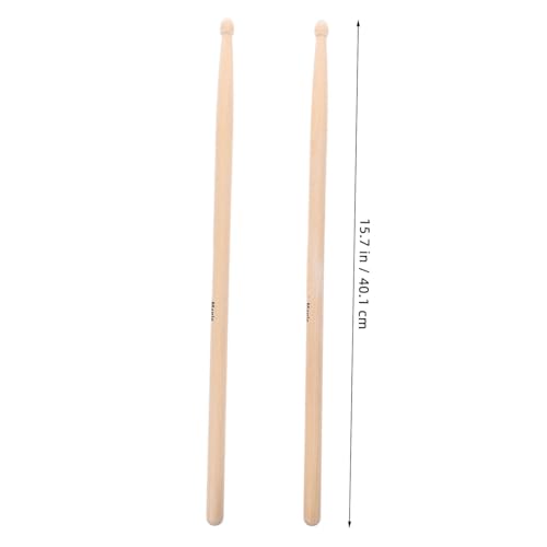 2 baquetas para batería profesionales de madera, con mango liso, ideales para principiantes y diversos estilos de batería miniatura 2