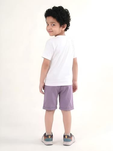 Image of POLKA TOTS 100% Pure Cotton T-Shirt and Shorts Combo For Boys | Summer Dress & Beach Wear for Boys and Toddlers | Breathable Premium Fabric Co-Ord Set Kids | Relaxed Fit Casual Summer Outfit for Kids