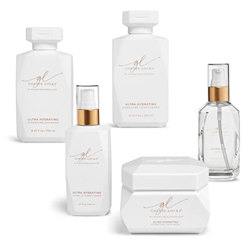 Goldie Locks Ultimate Hydration Bundle, Signature Shampoo, Conditioner, Serum, Leave-in ...