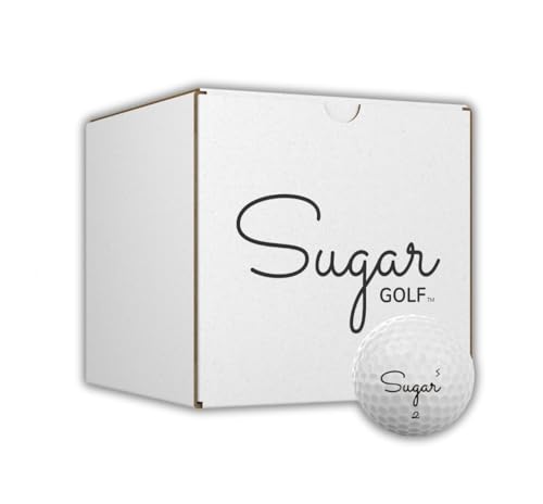 Sugar Golf Soft | 2-Piece Construction | Premium Cover | White | 8 Golfballs