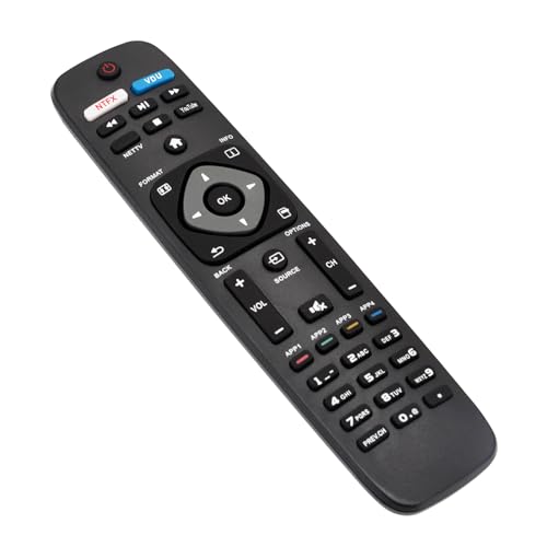 WINFLIKE Smart TV Remote Control Replace NH500UP Fit for Philips Smart LED LCD HDTV TV with Vudu YouTube APP Keys 32PFL4902/F7 40PFL4901/F7 55PFL6902/F7 50PFL5601/F7 65PFL5602/F7 43PFL4901/F7