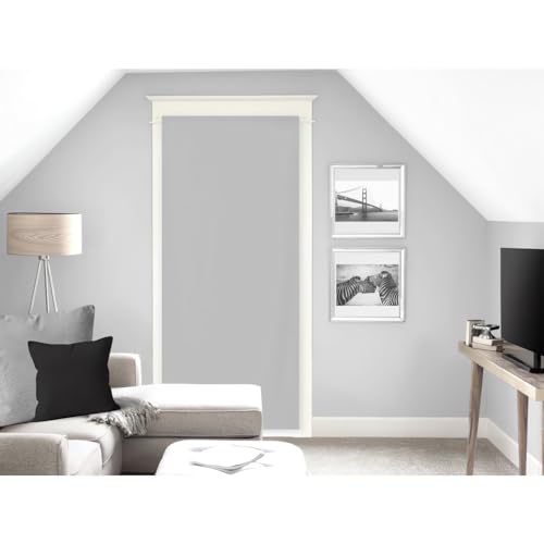 Soleil d'ocre, Dolly Voile pour Porte Fenêtre, Polyester, Gris clair, 70x200 cm