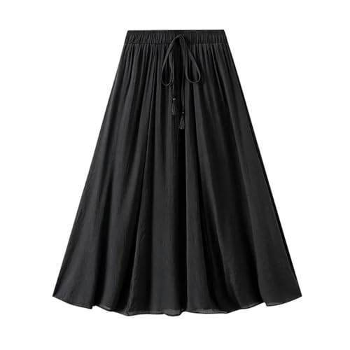 Jupe longue massive coton double couche finie la transparence des vêtements d'été