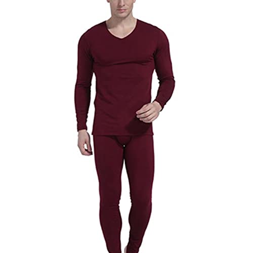 Thermal Underwear for Men Cold Weather Soft Long Johns Base Layer Set Mens Solid Color Thermals Top and Bottom Set3