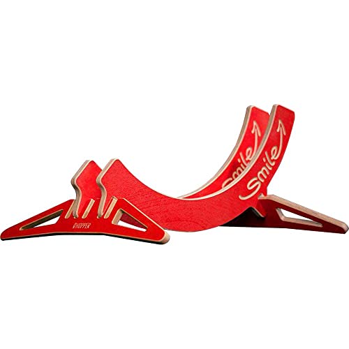 HOPPER Smile - Universal Bicycle Stand for City, Road or Fat Bikes - Steady Bike Rack Wheel Holder, One Size Fits All, Red