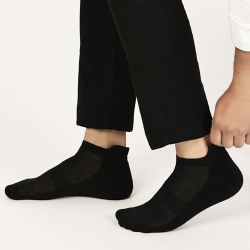 ABITO Men's Socks Ankle Length Soft Cusioning Base & Breathable Mesh Top, Arch Grip, Pull Collar in Cotton4