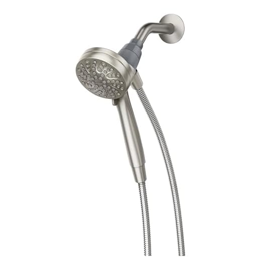 Shower Head With Hole In Middle | Shower Head Moen 26100SRN Engage Magnetix 3.5-Inch Six-Function Handheld Showerhead with Magnetic Docking System, Spot Resist Brushed Nickel