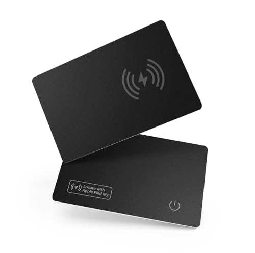 VINGNUT Dünne Geldbörsen-Tracker-Karte,Wiederaufladbarer Geldbörsen-Tracker,IP67 Wasserdicht,kompatibel mit Apple Find My(nur iOS),für Geldbörsen,Telefon,Reisepässe,Gepäckstück-Tracker