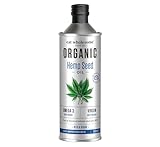 Eat Wholesome Aceite De Semilla De Cáñamo Orgánico, 500ml - Prensado En Frío, Sin Refinar, Alta Fuente De Omega 3, 100% Puro Y Natural, Para Sopas, Ensaladas, Vegano, Envase Neutro CO2