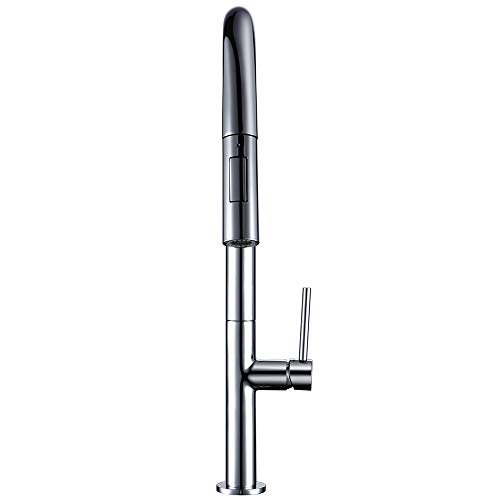 Robinet d'évier de cuisine avec douchette extensible pour nettoyer les grands plats