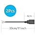 Maixbomr 2Pcs Short USB A Female 2 Pin Bare Wire 11inch, USB 5V/3A Pigtail Open End Power Cable, for USB Equipment Installed or Replace Repair DIY Cable