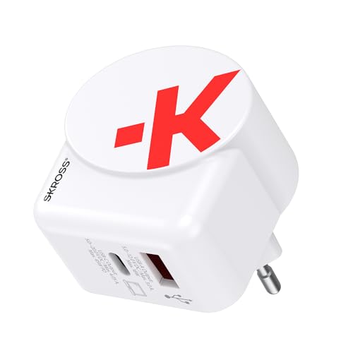 Chargeur USB Euro AC65PD SKROSS 65W GaN avec câble de type C