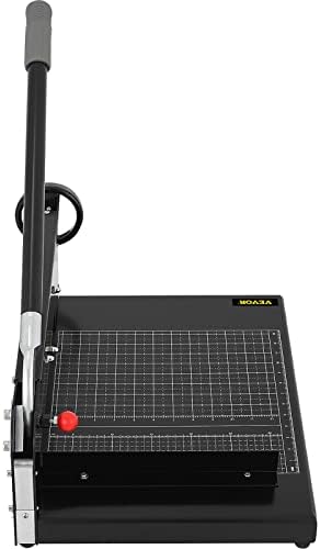 VEVOR A4 Paper Guillotine 12" Width Paper Cutter Heavy Duty Manual Stack Paper Trimmer Stack Cutter with Clamp Safe Lock for Home Office, black