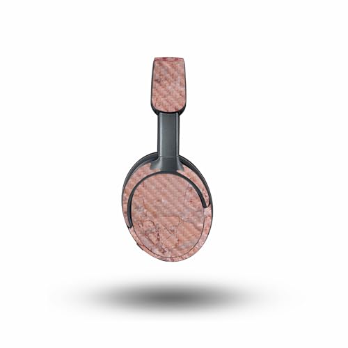 Image of MightySkins Carbon Fiber Skin Compatible with Bose QuietComfort Ultra - Pink Marble | Protective, Durable Textured Carbon Fiber Finish | Easy to Apply