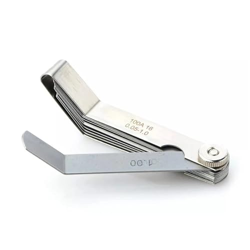 16枚刃フィラーゲージ メトリックギャップフィラー 0.05〜1mm厚 曲線測定ツール