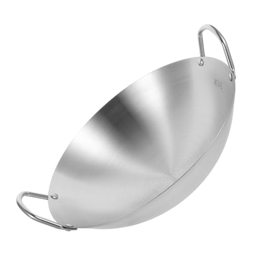 Wok con asas dobles compatible con inducción y estufas de gas miniatura 1