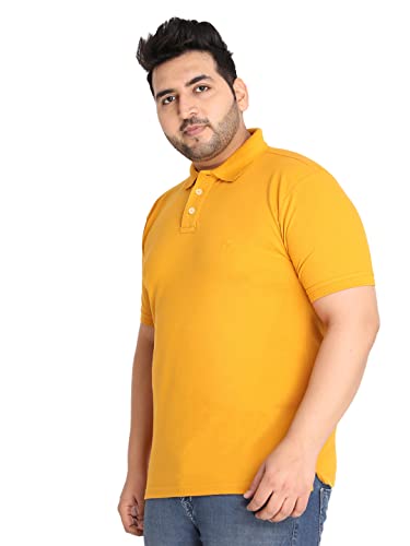 Image of CHKOKKO Men's Pluse Size Polo Cotton Regular Fit Half Sleeves T-Shirt