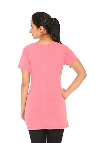 Image of In Love Women's Plus Size Longline T-Shirt with Side Pocket, 3 /4 Sleeve, Crew Neck