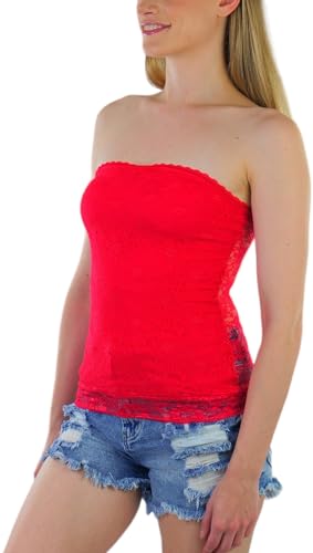 Image of ToBeInStyle Women's Cotton-Spandex Blend Stretchy Tube Top