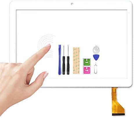 A-MIND Screen Replacement for 10.1'' Inch Zonko K105 Tablet PC Front Outter Touch Screen Panel Digitizer Sensor Glass Replacement Tablet PC Multi-Touch Kits (White)
