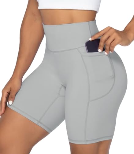 Image of Sunzel Women's Biker Shorts in High Waist Tummy Control with Deep Pockets | 3, 5 Or 8-Inch Inseam, High Waisted, No Front Seam, Side Pockets, Buttery Soft, Compression Fit, Squat Proof, Tummy Control