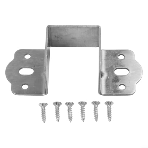 Soportes de soporte de metal en forma de U para rieles de cama que mejoran la estabilidad y la seguridad en camas (plata 32 mm)