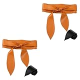 BESPORTBLE 2 Sätze Schleifengürtel Keilriemen Waist Band Waist Belt Damen Gürtel Breit Kleid Gürtel Wickelgürtel Für Damen Für Frauen Kleid Taillengürtel Ledergürtel Pu-leder 2 Stücke * 2