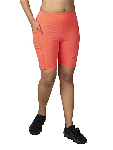 Image of DECISIVE Fitness Yoga Gym Sports Workout Cycling Running Tights Shorts with Side Pocket for Women & Girls