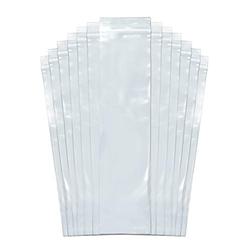 SNL Quality Zipper Lock Reclosable Clear Disposable Plastic Bags, Strong | 3" X 12" - 2 MIL - 100 Bags