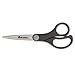 Economy Scissors, 7"" Length, Straight Handle, Stainless Steel, Black, Sold as 1 Each