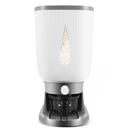 NISHZHU Distributeur de Riz Automatique 10Kg avec Tasse de RinçAge Distributeur de Riz Intelligent Stockage de Riz Seau de Riz Domestique BoîTe de Riz-B