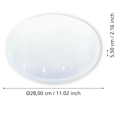 Lampe de plafond douce atmosphère blanc chaud pour couloir et salle de bains - 4