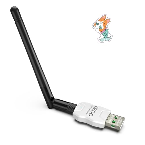 Class 1 Long Range Bluetooth Adapter for PC, QGOO USB Bluetooth Adapter for PC 5.3+EDR, Bluetooth Dongle Bluetooth Receiver Support Windows10/8.1/8/7?white-234?