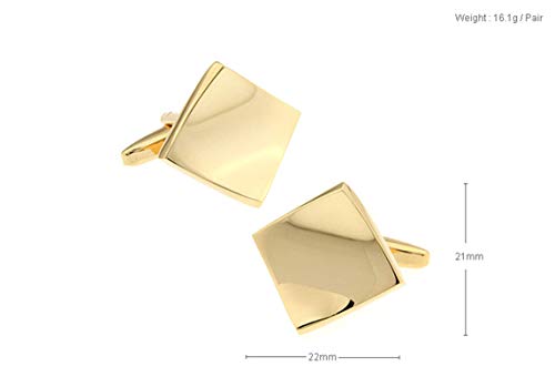 Set de Mancuernillas Daesar para Hombre Geométricas Doradas miniatura 5