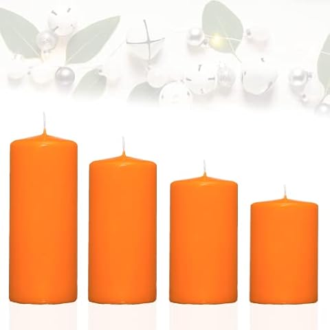 Candelo 4erSet Stumpenkerzen Weihnachten Ambiente Kerzen Cover