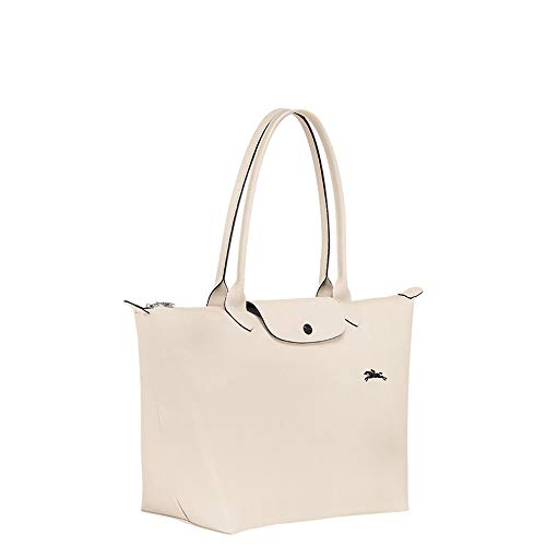 Longchamp 'Large 'Le Pliage Club' Nylon Tote Shoulder Bag, Chalk