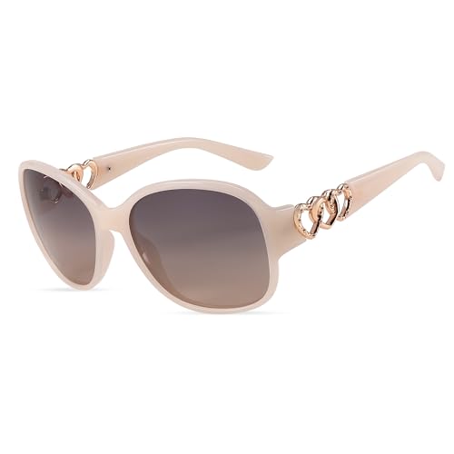 FEISEDY Polarized Sunglasses for Women Oversized Square Sunglasses UV400 Protection Retro Womens Shades B0074