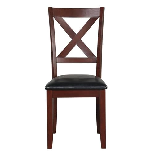 NAFORT Upholstered Dining Chairs Set of 6, High Back Kitchen Chairs, Faux Leather Dining Room Chairs with Solid Rubber Wood Legs, Max Load 360 Lbs, Perfect for Kitchen, Dining, Cafe, Restaurant