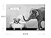 Piy Painting Elephant Bathroom Decor Wall Art, Funny Canvas Prints of Mother and Child Playing Water in Bath Crock, Warm Bathtub Picture with KEEP CLEAN, KEEP HAPPY, KEEP LOVE Words Motivating Kids.
