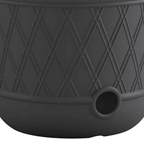 Suncast 2 Pack 14" x 12" Round Resin Decorative Weatherproof Outdoor Hideaway Standard Garden Hose Storage Pot with Drainage Holes, Gray - image 9