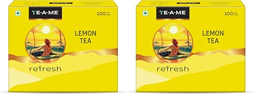 Image of TE-A-ME Lemon Tea 100 Bags | Lemon Tea Bags (Pack of 2)