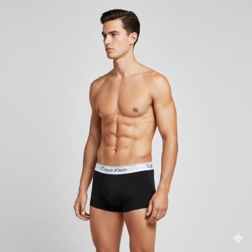 Image of GIIG CK Presents Plain Strechable Micromodal Fabric Underwear for Men (Black,Blue,Wine) Pack of 2 Size M,L, XL, XXL
