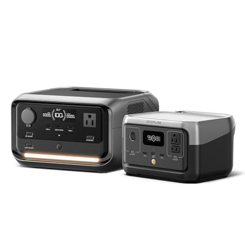 EF ECOFLOW Portable Power Station RIVER 3 Plus (286Wh), Fast Charging Solar Generator