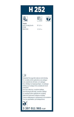 Image of Bosch Wiper Blade - H252