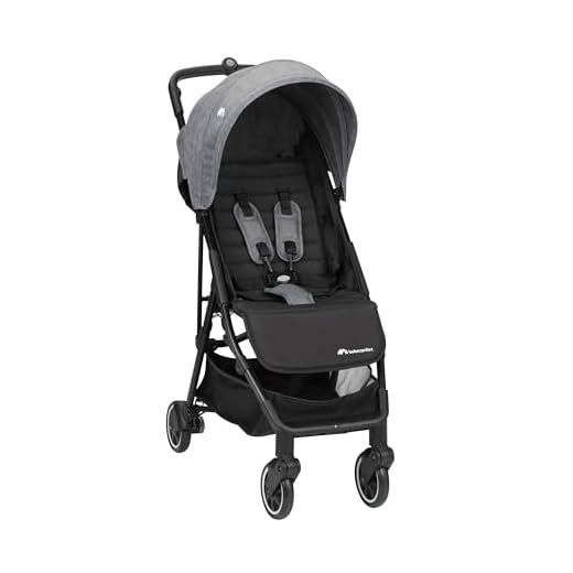 Bebeconfort Teeny 3D silla de paseo ligera y compacta, 6 kg, plegable y reclinable, desde el nacimiento hasta aproximadamente los 4 años, capacidad 22 kg, Black Chic, Negra