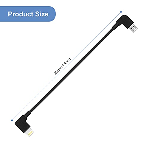 RUIZHI Cable Micro USB Conector Micro USB inverso Trenzado de Nylon de 29cm Remote Controller Cable para Dji Mavic Mini/Pro/Spark/Mavic Air - imagen 2