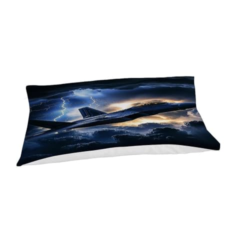 Housse de couette avion cadeau idéal enfant lit simple thème espace 135x200