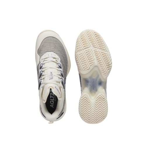 Lacoste Women's AG-LT23 Ultra Tennis Shoes, Off White & Navy, 44