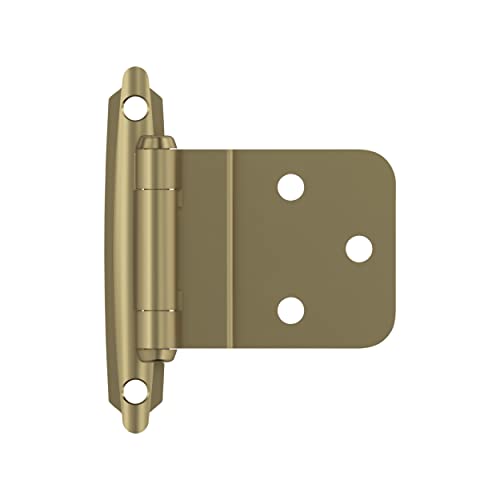 Image of Amerock 1 Pair 3 /8 inch Inset Golden Champagne Self-Closing Cabinet Hinge