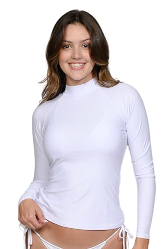 INGEAR Women's UV Sun Protection Long Sleeve Rash Guard Wetsuit Swimsuit Top